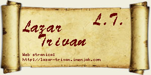 Lazar Trivan vizit kartica